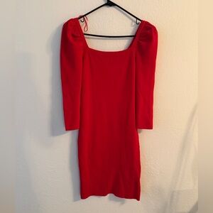 Lily Rose Vibrant Red Long Sleeve Dress